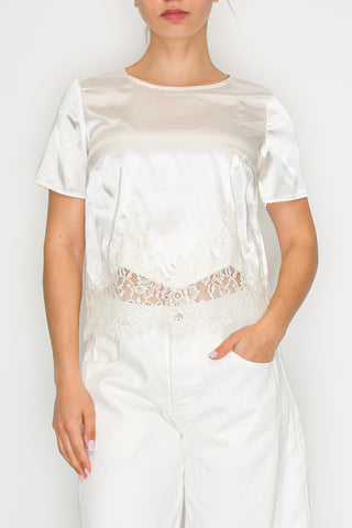 Stitch & Co Scallop Eyelash Lace Top