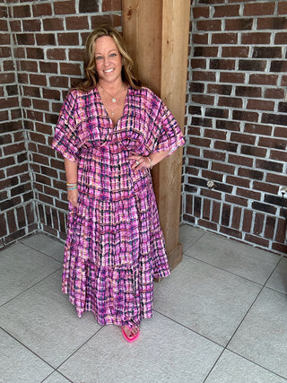 Pretty in Plaid Maxi Dress