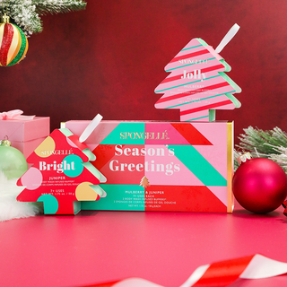 Spongelle Season's Greetings Holiday Tree Gift Set Christmas Stocking 