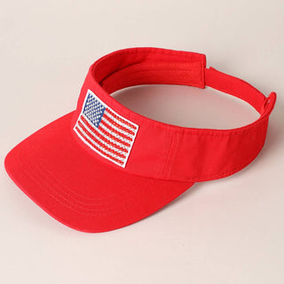 Rhinestone American Flag Visor