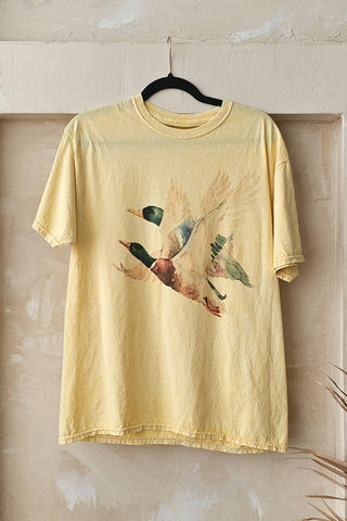Vintage Duck Flight Graphic Tee-Jade by Jane