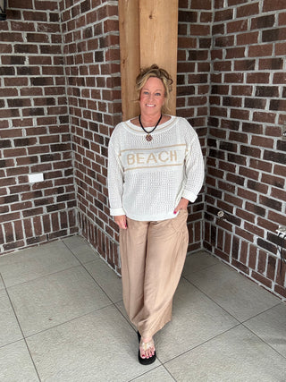 Cozy Co. Open Knit Beach Sweater