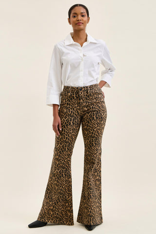 Judy Blue Jacqueline Leopard Luxe Ultra Flare Jeans