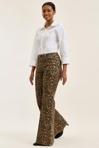 Judy Blue Jacqueline Leopard Luxe Ultra Flare Jeans
