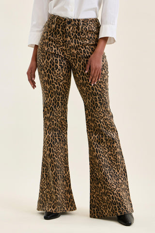 Judy Blue Jacqueline Leopard Luxe Ultra Flare Jeans