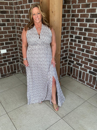 Molly Bracken Leopard Print Maxi Dress