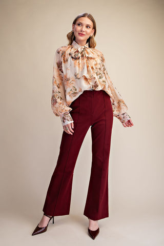 Glam High Waist Flared Pants