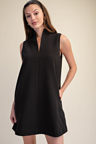 Glam Stand Collar Mini Dress