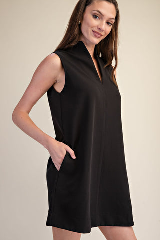 Glam Stand Collar Mini Dress