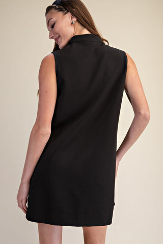 Glam Stand Collar Mini Dress