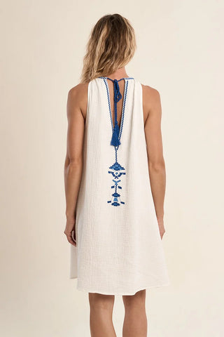 Molly Bracken Embroidered Cotton Gauze Dress