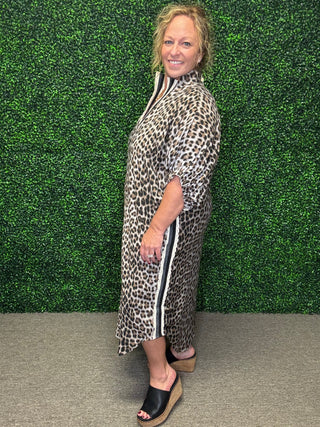 Flirty Leopard Midi Dress