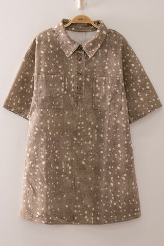 Very J Bambi Print Mini Dress
