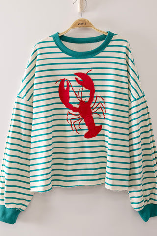 Very J Lobster Stripe Sweater