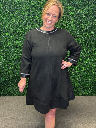 Faux Leather and Suede Mini