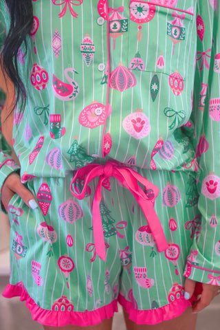Jess Lea Decked in Ornaments Pajama Set
