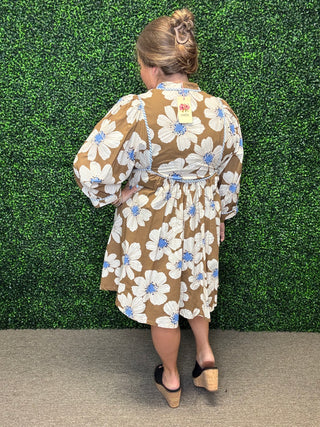 Floral With a Pop of Blue