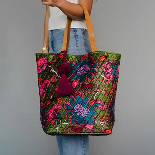 Panache Large Velvet Tote Bag