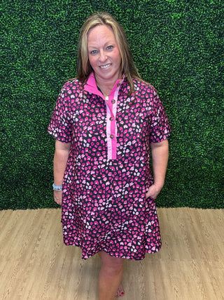 Entro Floral Printed Mini Dress