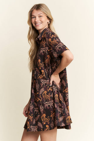 Tiger Print Mini Dress by Jade by Jane