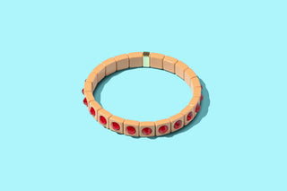 Enamel Stretch Bracelet - Small Gems - Maeve - Asst Colors