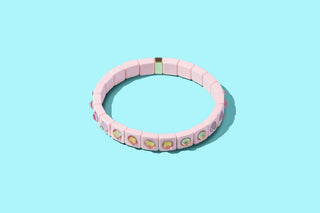 Enamel Stretch Bracelet - Small Gems - Maeve - Asst Colors