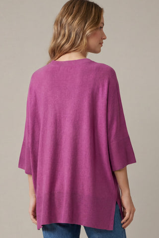 She+Sky Half Sleeve Oversized Sweater