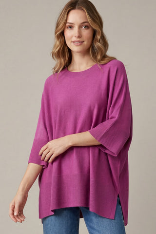 She+Sky Half Sleeve Oversized Sweater