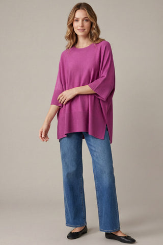 She+Sky Half Sleeve Oversized Sweater