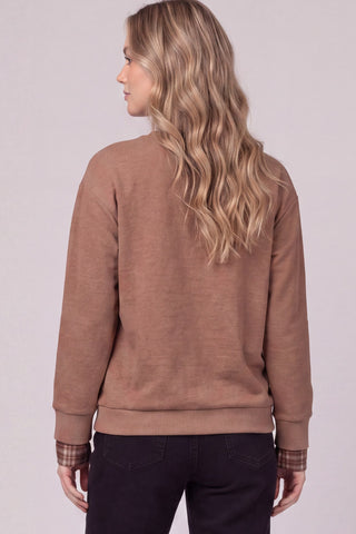 She+Sky Pumpkin Patchwork Sweatshirt