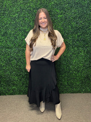 Curvy Ruffle Wrap Skirt