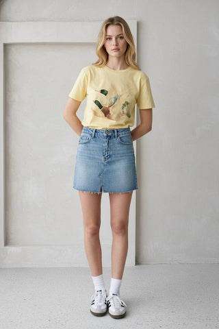Vintage Duck Flight Graphic Tee-Jade by Jane