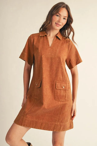 Jodifl Garment Washed Shift Dress