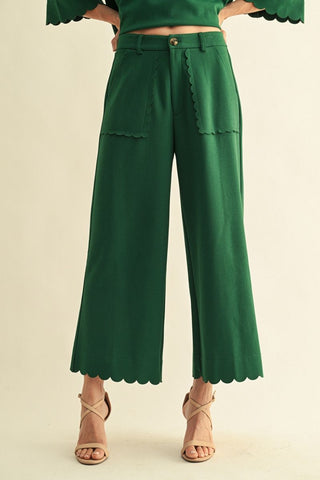Jodifl Scallop Edge Wide Leg Pants
