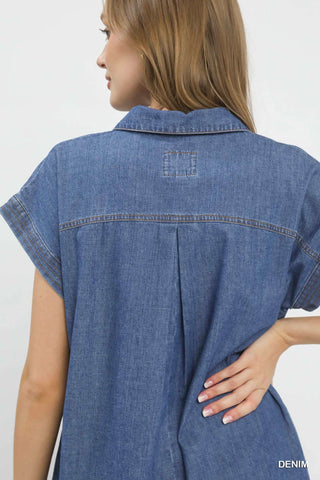 Umgee Denim Midi Dress