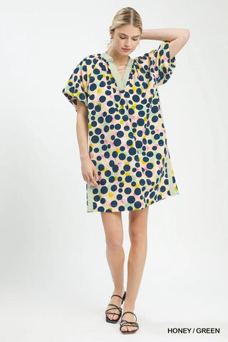 Umgee Polka Dot Tunic Dress