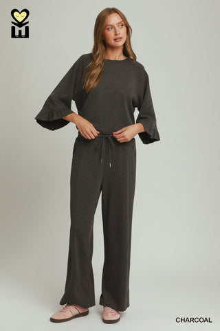 Umgee Luxeknit Wide Leg Pants