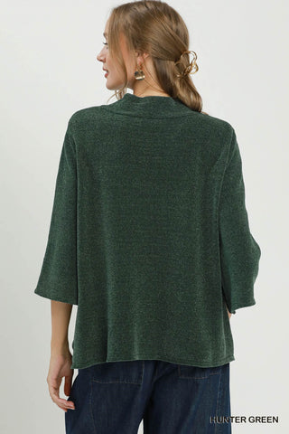 Umgee Mock Neck Dolman Sleeve Top