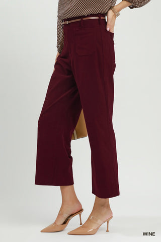 Umgee Corduroy Wide Leg Pants