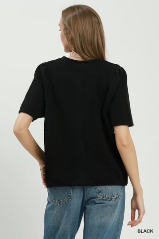 Umgee Short Sleeved Button Down Cardigan