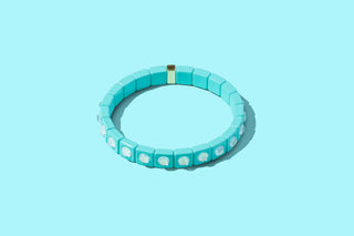 Enamel Stretch Bracelet - Small Gems - Maeve - Asst Colors