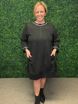 Faux Leather and Suede Mini