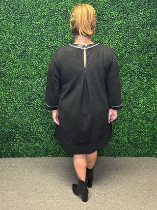 Faux Leather and Suede Mini