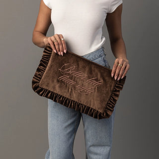 Panache Velvet Ruffle Travel Pouches