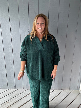 Umgee Palm Chenille Top