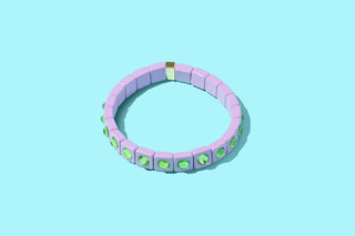 Enamel Stretch Bracelet - Small Gems - Maeve - Asst Colors