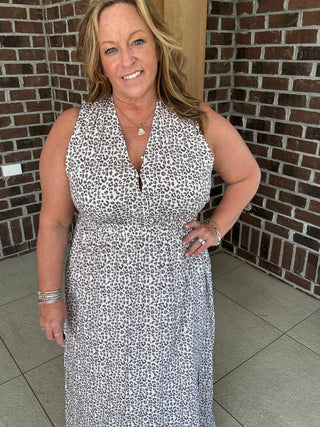 Molly Bracken Leopard Print Maxi Dress