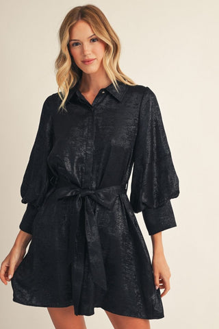 Jodifl Metallic Button Down Dress