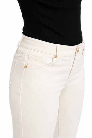 1822 Denim Petite Slim Wide Leg Jeans-White Smoke