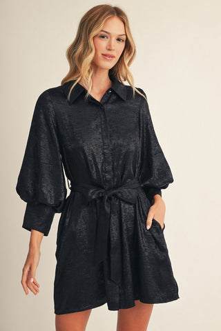 Jodifl Metallic Button Down Dress